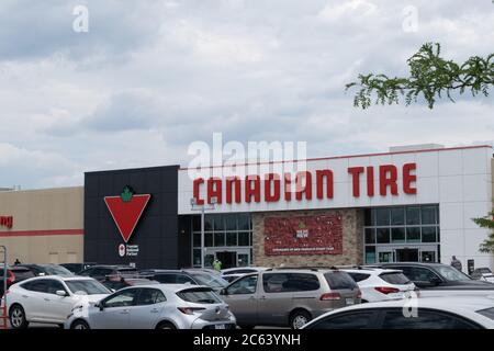 A Canadian Tire retail store on Greenbank Road in the Barrhaven area of Ottawa. Stock Photo