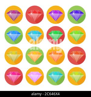 flat diamond illustration Stock Vector Image & Art - Alamy