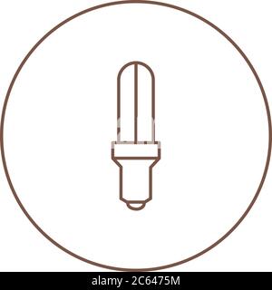 Unique Energy Saver Bulb Vector Line Icon Stock Vector