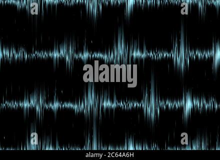 Seamless texture with blue vibration sound. Vector background for your creativity Stock Vector