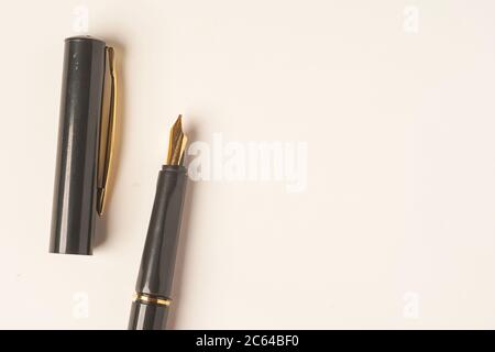 Calligraphy pen isolated on white background Stock Photo