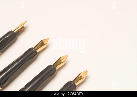 Calligraphy pen isolated on white background Stock Photo