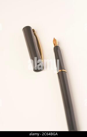 Calligraphy pen isolated on white background Stock Photo