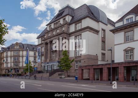 Building of the German Film Museum on Museumsufer in Frankfurt am Main, Germany Stock Photo