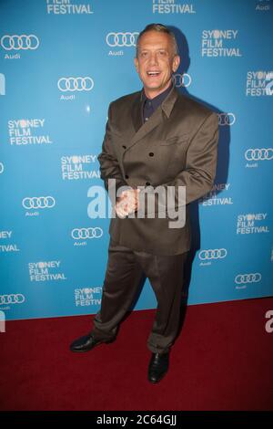 Actor Simon Burke arrives on the red carpet for the opening night of the Sydney Film Festival at the State Theatre, 49 Market Street, Sydney. Stock Photo