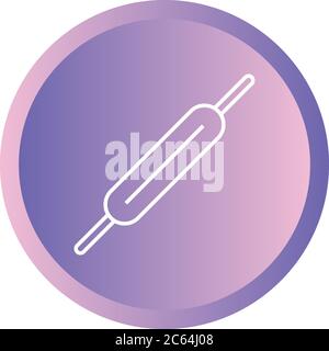 Unique Roller And Pin Vector Line Icon Stock Vector