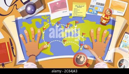 Preparing for your journey. Stock Vector