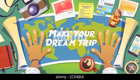 Preparing for your journey. Stock Vector