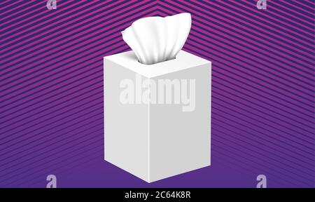 mock up illustration of tissue dispenser on abstract backgrounds Stock Vector