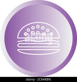 Unique Burger Vector Line Icon Stock Vector