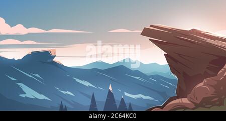 Unbelievable mountain landscape. Stock Vector