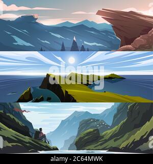 Mountains views. Stock Vector