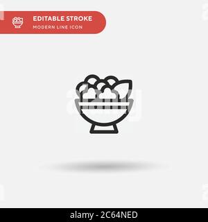 Salad Simple vector icon. Illustration symbol design template for web mobile UI element. Perfect color modern pictogram on editable stroke. Salad icons for your business project Stock Vector