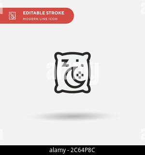 Pillow Simple vector icon. Illustration symbol design template for web mobile UI element. Perfect color modern pictogram on editable stroke. Pillow icons for your business project Stock Vector