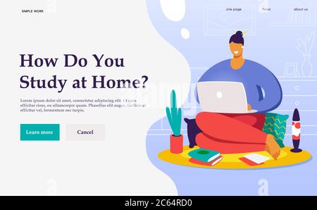 Creative landing web page design image. Stock Vector
