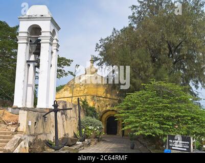 dh National Maritime Archaeology GALLE FORT SRI LANKA Museum entrance old bell tower belfry Stock Photo