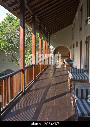 dh Sri Lankan hotel GALLE FORT SRI LANKA Colonial Hotels accomodation exterior balcony building Stock Photo