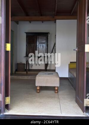 dh Galle fort Sri Lankan hotel GALLE FORT SRI LANKA Colonial Hotels accommodation room interior Stock Photo