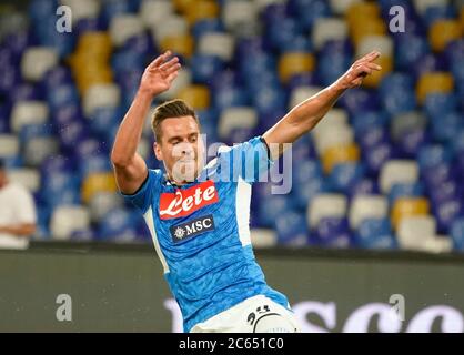 Naples, Italy. 5th July, 2020. Arkadiusz Milik of Napoli in action during match Serie A TIM between SSC Napoli and AS Roma on July 05 2020 in Naples (Italy) at San Paolo Stadium Photo LPS/MARCO IORIO/LM Credit: Marco Iorio/LPS/ZUMA Wire/Alamy Live News Stock Photo