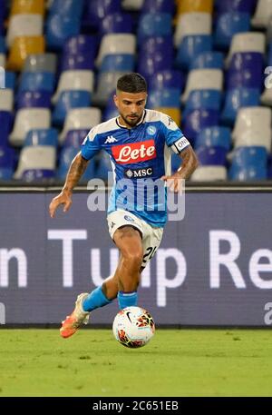 Naples, Italy. 5th July, 2020. Lorenzo Insigne of Napoli in action during match Serie A TIM between SSC Napoli and AS Roma on July 05 2020 in Naples (Italy) at San Paolo Stadium Photo LPS/MARCO IORIO/LM Credit: Marco Iorio/LPS/ZUMA Wire/Alamy Live News Stock Photo