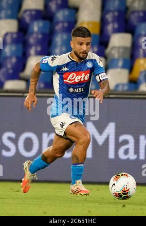 Naples, Italy. 5th July, 2020. Lorenzo Insigne of Napoli in action during match Serie A TIM between SSC Napoli and AS Roma on July 05 2020 in Naples (Italy) at San Paolo Stadium Photo LPS/MARCO IORIO/LM Credit: Marco Iorio/LPS/ZUMA Wire/Alamy Live News Stock Photo