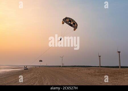Landscape and activities of locals in Kutch Gujarat India Stock Photo