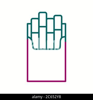 Unique Cigarette pack Vector Line Icon Stock Vector