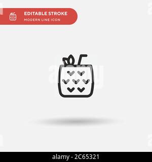 Pina Colada Simple vector icon. Illustration symbol design template for web mobile UI element. Perfect color modern pictogram on editable stroke. Pina Colada icons for your business project Stock Vector