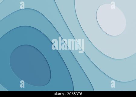 Modern wavy retro background for texture. Repeated and circular geometric shapes. Abstract 3D design. . High quality 3d illustration Stock Photo