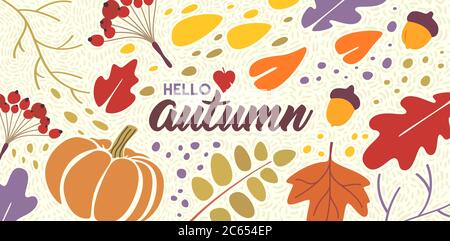Autumn vector background concept for web Stock Vector