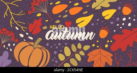 Autumn vector background concept for web Stock Vector
