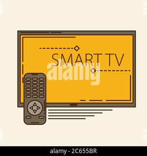 watch tv movie design Stock Vector