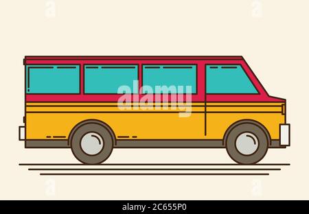 Vector illustration of minivan. Eps 10 Stock Vector