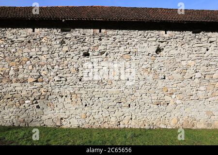 Historic defence wall of the city of Zug, Switzerland Stock Photo