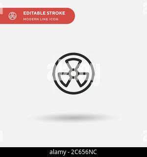 Radioactive Simple vector icon. Illustration symbol design template for web mobile UI element. Perfect color modern pictogram on editable stroke. Radioactive icons for your business project Stock Vector