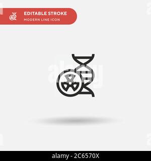 Mutation Simple vector icon. Illustration symbol design template for web mobile UI element. Perfect color modern pictogram on editable stroke. Mutation icons for your business project Stock Vector
