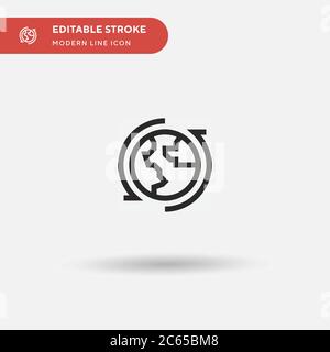 Save The Planet Simple vector icon. Illustration symbol design template for web mobile UI element. Perfect color modern pictogram on editable stroke. Save The Planet icons for your business project Stock Vector