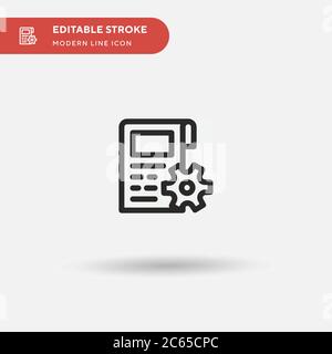 Content Management Simple vector icon. Illustration symbol design template for web mobile UI element. Perfect color modern pictogram on editable stroke. Content Management icons for your business project Stock Vector