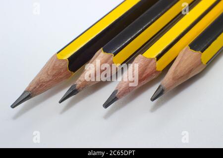 pencils on a white background Stock Photo