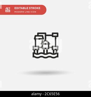Gravensteen Simple vector icon. Illustration symbol design template for web mobile UI element. Perfect color modern pictogram on editable stroke. Gravensteen icons for your business project Stock Vector