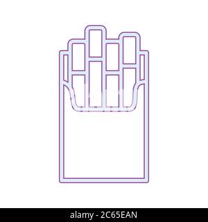 Unique Cigarette pack Vector Line Icon Stock Vector