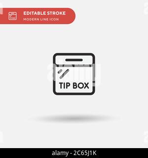 Tip Simple vector icon. Illustration symbol design template for web mobile UI element. Perfect color modern pictogram on editable stroke. Tip icons fo Stock Vector