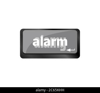alarm button on a computer keyboard key Stock Photo