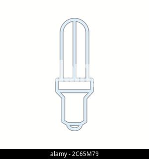 Unique Energy Saver Bulb Vector Line Icon Stock Vector