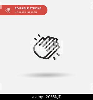 Clap Simple vector icon. Illustration symbol design template for web mobile UI element. Perfect color modern pictogram on editable stroke. Clap icons Stock Vector