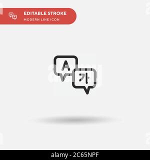 Languages Simple vector icon. Illustration symbol design template for web mobile UI element. Perfect color modern pictogram on editable stroke. Langua Stock Vector