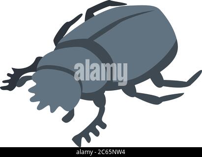 Forest scarab icon, isometric style Stock Vector