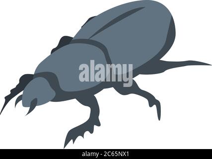 Wild scarab icon, isometric style Stock Vector