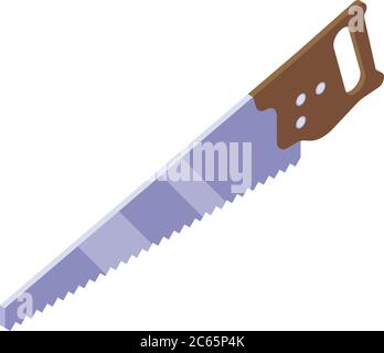 Garden saw icon, isometric style Stock Vector