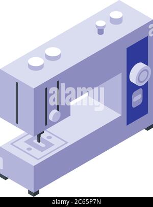 Sewing machine isometric vector vintage old illustration tailor icon ...